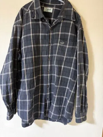 Crocodile 체크 무늬 플란넬 셔츠 XL