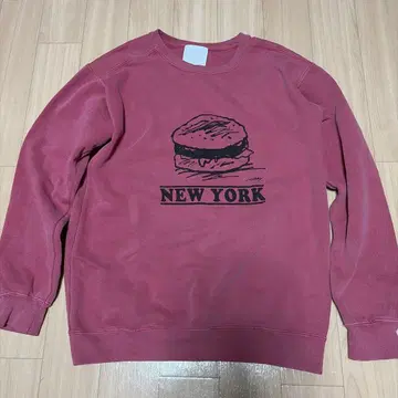 TODAY edition 버건디 맨투맨