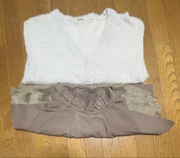 묶음 판매 OLIVE des OLIVE 가디건 핑크 플레어 스커트