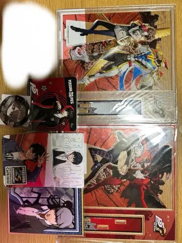 페르소나 아케치 고로 조커 크로우 아크릴 스탠드 색지 코스터