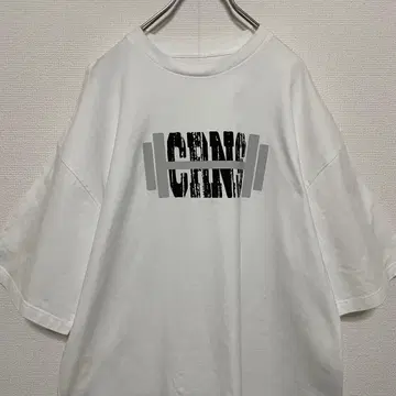 새상품급 CRONOS 크로노스 T셔츠 화이트 오버 사이즈 백 로고