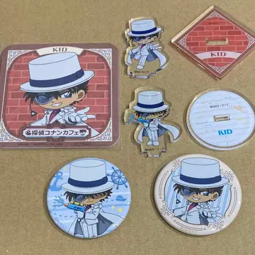 코난 카페 괴도 키드 마린 레트로 캔 배지 미니 아크릴 스탠드 SD