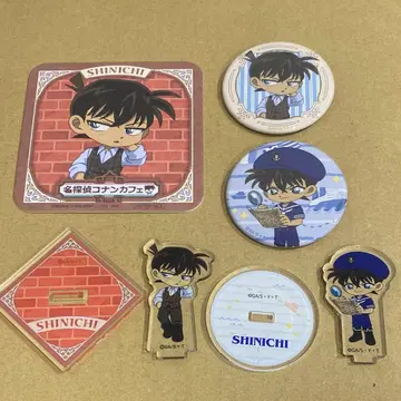 코난 카페 쿠도 신이치 마린 레트로 캔뱃지 미니 아크릴 스탠드 아크스타