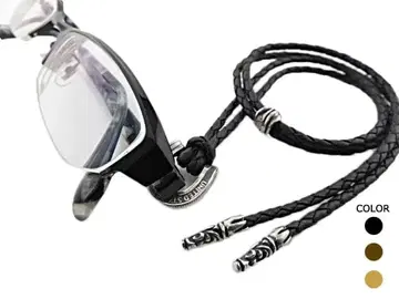 안경 스트랩 안경 걸이 가죽 실버 925 은화 코인 말발굽