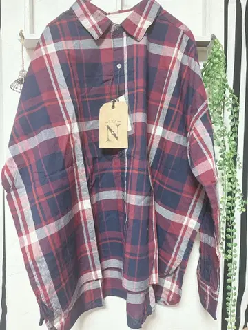 R.N.A. 긴팔 체크 셔츠 택 포함 새상품 M size