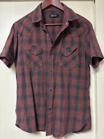 루드 갤러리 빨간색x블랙 체크 셔츠 사이즈 4