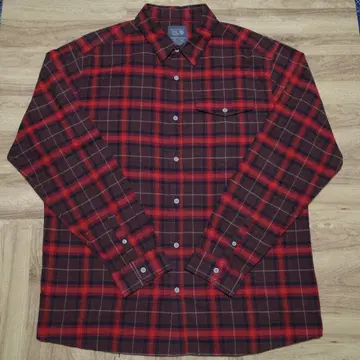 새상품급 마운틴 하드웨어 체크 셔츠 레드&브라운 XL 긴팔 셔츠