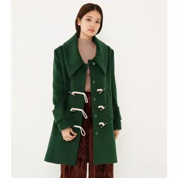 SHEL'TTER 더플 코트 다크 그린