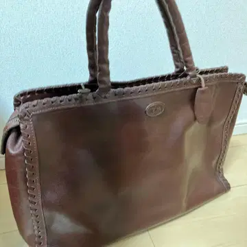 IBIZA 브라운 가죽 토트백 숄더