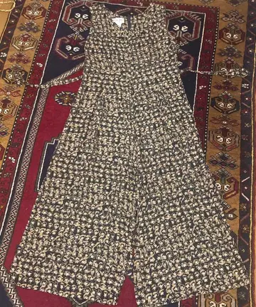 구제 의류 PLAIN JANE 꽃무늬 비즈 장식 살로펫