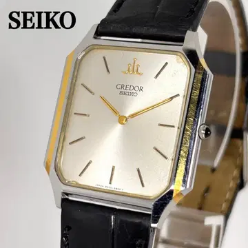[ 배터리 교환 작동 ] SEIKO 크레도르 콤비 렉탱귤러 정품 벨트
