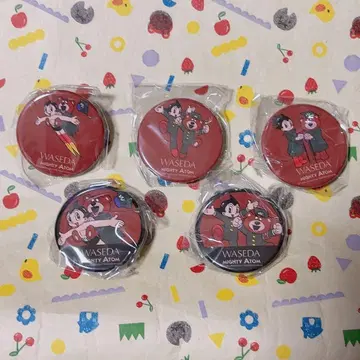 와세다 베어 x 철완 아톰 콜라보 캔뱃지 5개