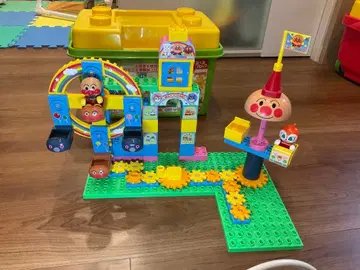 호빵맨 커다란 관람차 뱅글뱅글 놀이공원 블록 바케츠