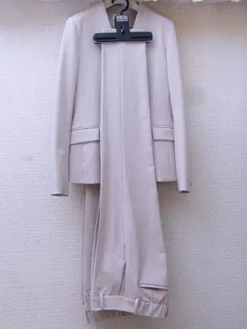 PLST 브러쉬드 백 스틱 팬츠 XS 긴 길이 베이지