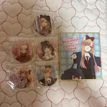 그 비스크 돌은 사랑을 한다 키타가와 마린 캔뱃지 5개 색지 1장 세트