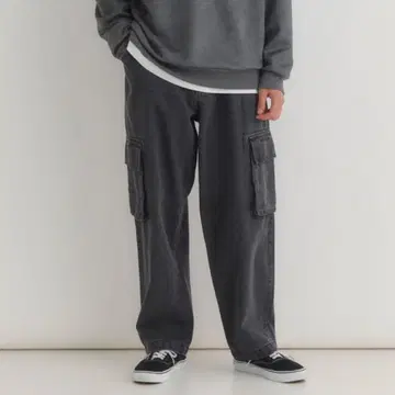 BACK NUMBER 허리 이지 데님 카고 팬츠