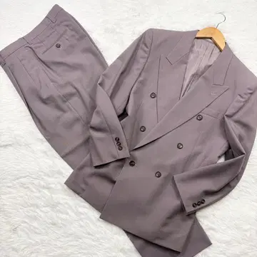 새상품급 빈티지 멋진 수트 셋업 y2k 더블 탁한 퍼플