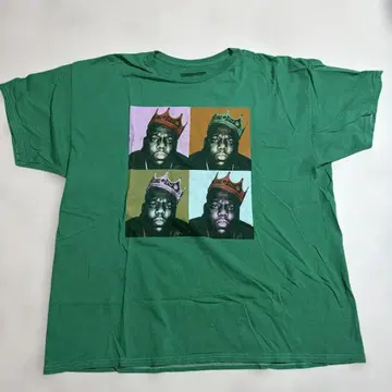 the notorious B.I.G. 셔츠 그린 컬러 오버 사이즈