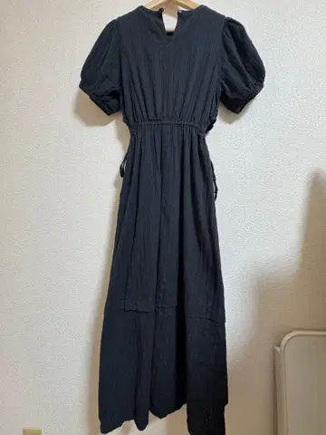 Ray BEAMS 반팔 롱 원피스 블랙