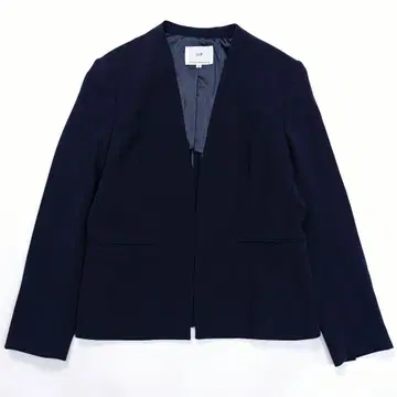 새상품급 23구 트리아세 더블 조젯 노카라 자켓 38 세탁 가능