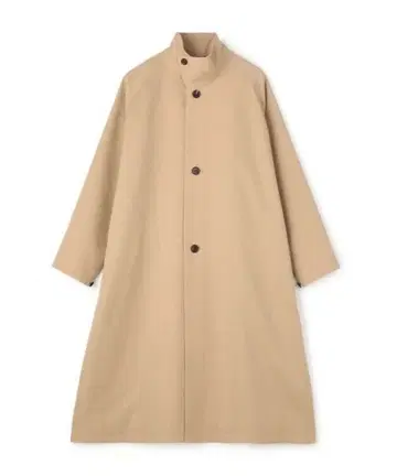 새상품급 울 개버딘 스탠드 카라 코트 CABaN 캐번 베이지 xs