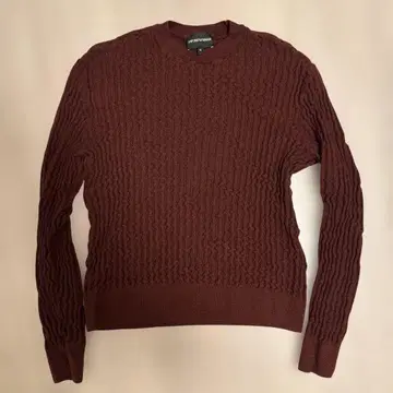 [정품 확인 완료] EMPORIO ARMANI 버건디 스웨터 M