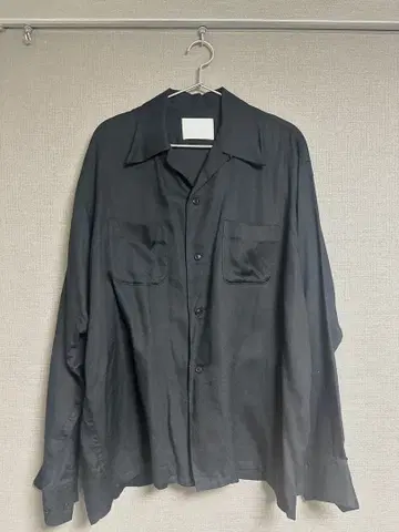 [NEONSIGN] 렉셀 오픈 카라 셔츠/2/BLK