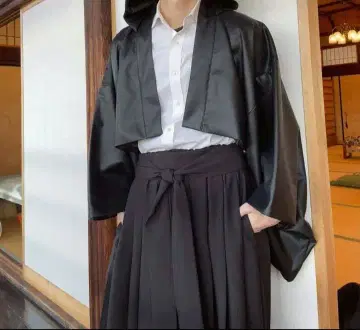 [ MISAMARU ] 남성용 후드 부착 인조 가죽 숏 기장 겉옷