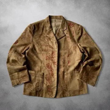 [레어] 마르코몬도 올 패턴 빈티지 가공 자켓 이탈리아 원단 그런지