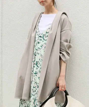 IENA 이에나 트윌 저지 후드 코트