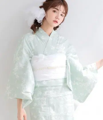 유카타 Dita 물거품의 어린잎 선율 그린 그린