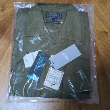 BEAMS+ M 사이즈 COOLMAX 반팔 오픈 카라 셔츠