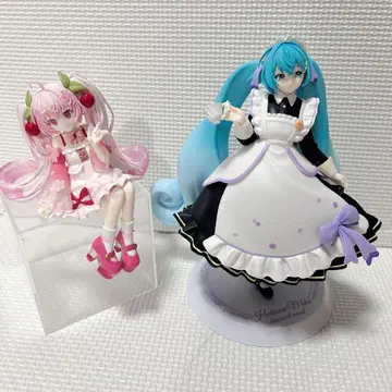 하츠네 미쿠 피규어 2개 세트 벚꽃 미쿠 메이드ver