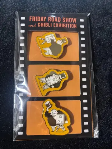 금요 로드쇼와 지브리전 한정판 핀 배지 3개 세트 프라이데이 아저씨