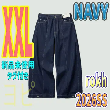 새상품 지유 벌룬 팬츠 rokh 로크 XXL 사이즈 네이비 GU 3