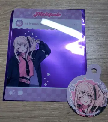 프로세카 멜로페어 후드 SNS풍 클리어 카드 스트로우 택 아키야마 미즈키