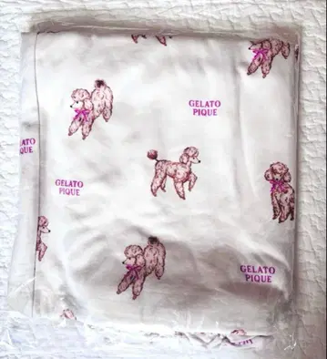 GELATO PIQUE 사랑스러운 룸웨어 푸들 패턴 롱팬츠