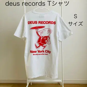 데우스 데우스 레코드 T셔츠 레코드 프린트 반팔 화이트 화이트 S