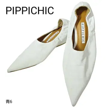 피피 시크 새상품급 스틸레토 천연 가죽 개더 EU36