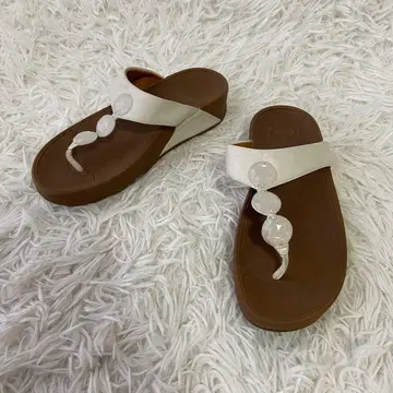 새상품급 fitflop 플립플랍 스톤 컴포트 화이트 25