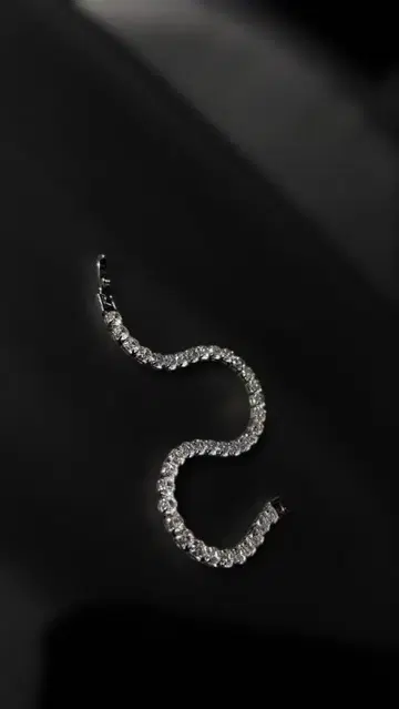 S925 테니스 체인 팔찌 모이사나이트