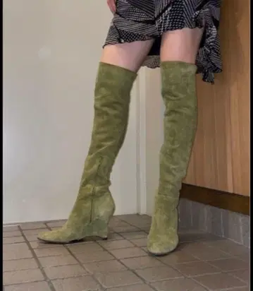 롱부츠 니하이부츠 스웨이드