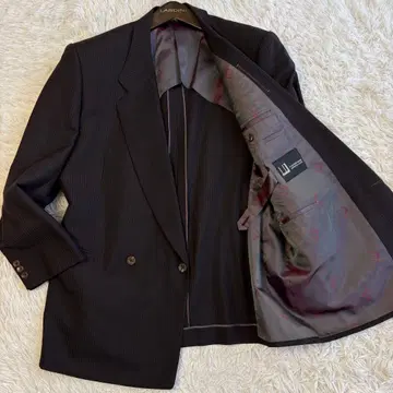 새상품급 던힐 더블 모헤어 테일러드 자켓 브라운 울