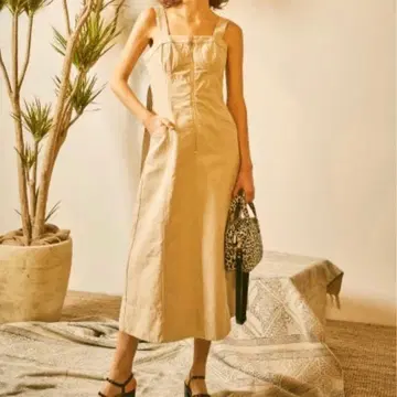 Lily Brown (릴리 브라운) 데님 뷔스티에 원피스 코튼 100%