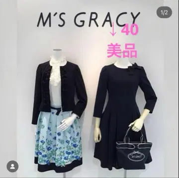 M'S GRACY 엠즈 그레이시 원피스 새상품급 40 네이비