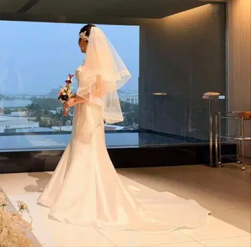 웨딩 드레스 새틴 머메이드