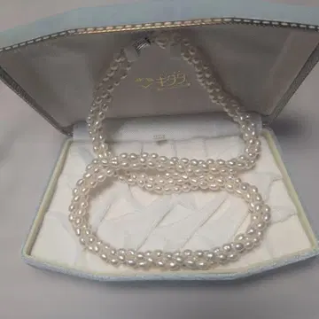 담수 진주 삼연 목걸이