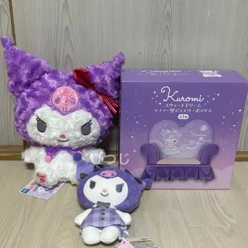 쿠로미 로즈 보아 BIG 봉제 인형 가마구치 파우치 쥬얼리 박스 산리오