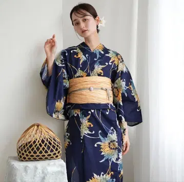 미사용 새상품 택 포함 니코앤티크 utatane 유카타 오비 세트