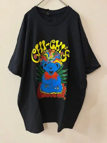 치치스 Miracle Bear 티셔츠 XL 사이즈 블랙 블랙 베어